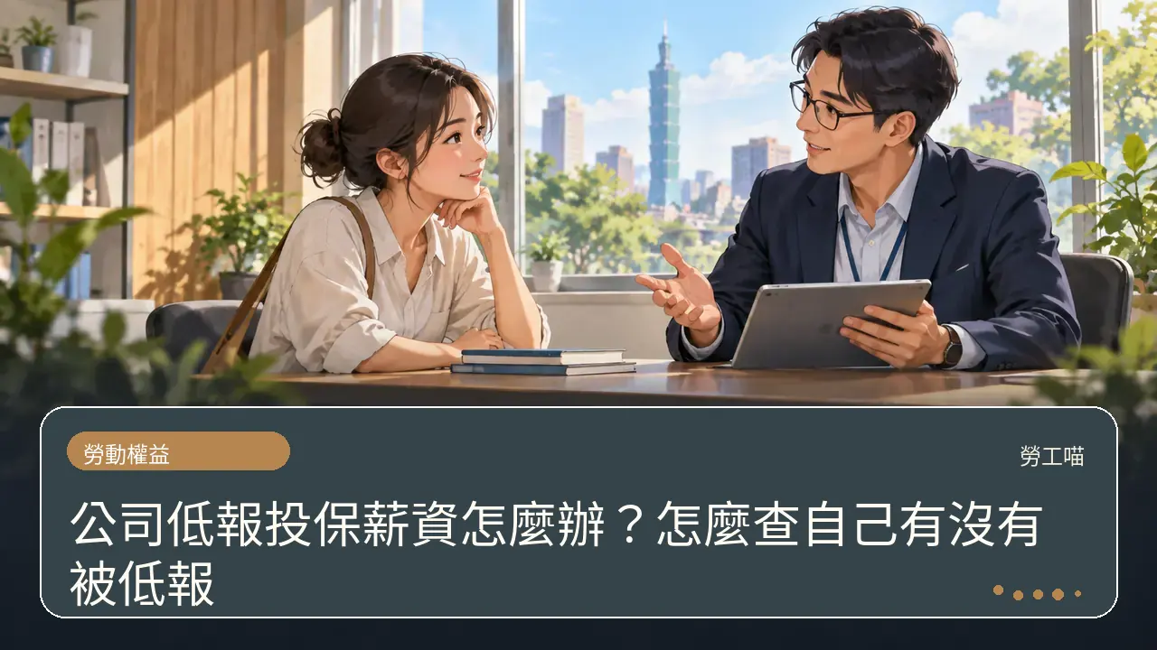 公司低報投保薪資怎麼辦？怎麼查自己有沒有被低報主題插畫