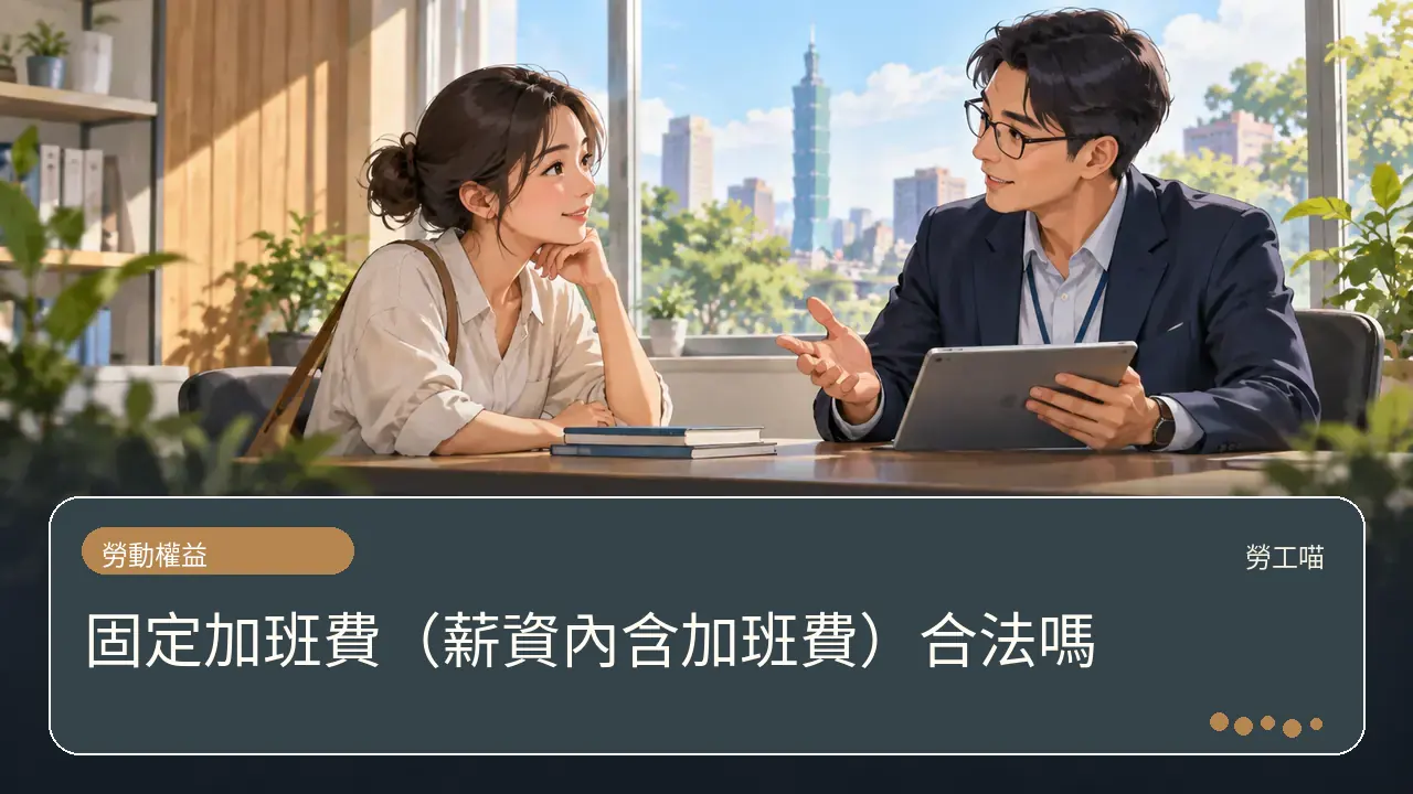 固定加班費（薪資內含加班費）合法嗎主題插畫