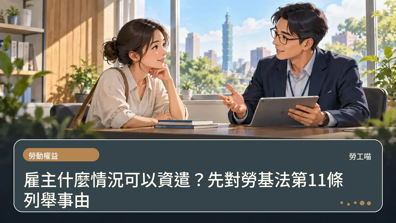 雇主什麼情況可以資遣？先對勞基法第11條列舉事由主題插畫