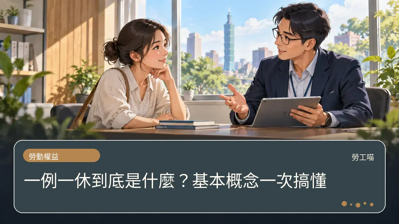 一例一休到底是什麼?基本概念一次搞懂主題插畫