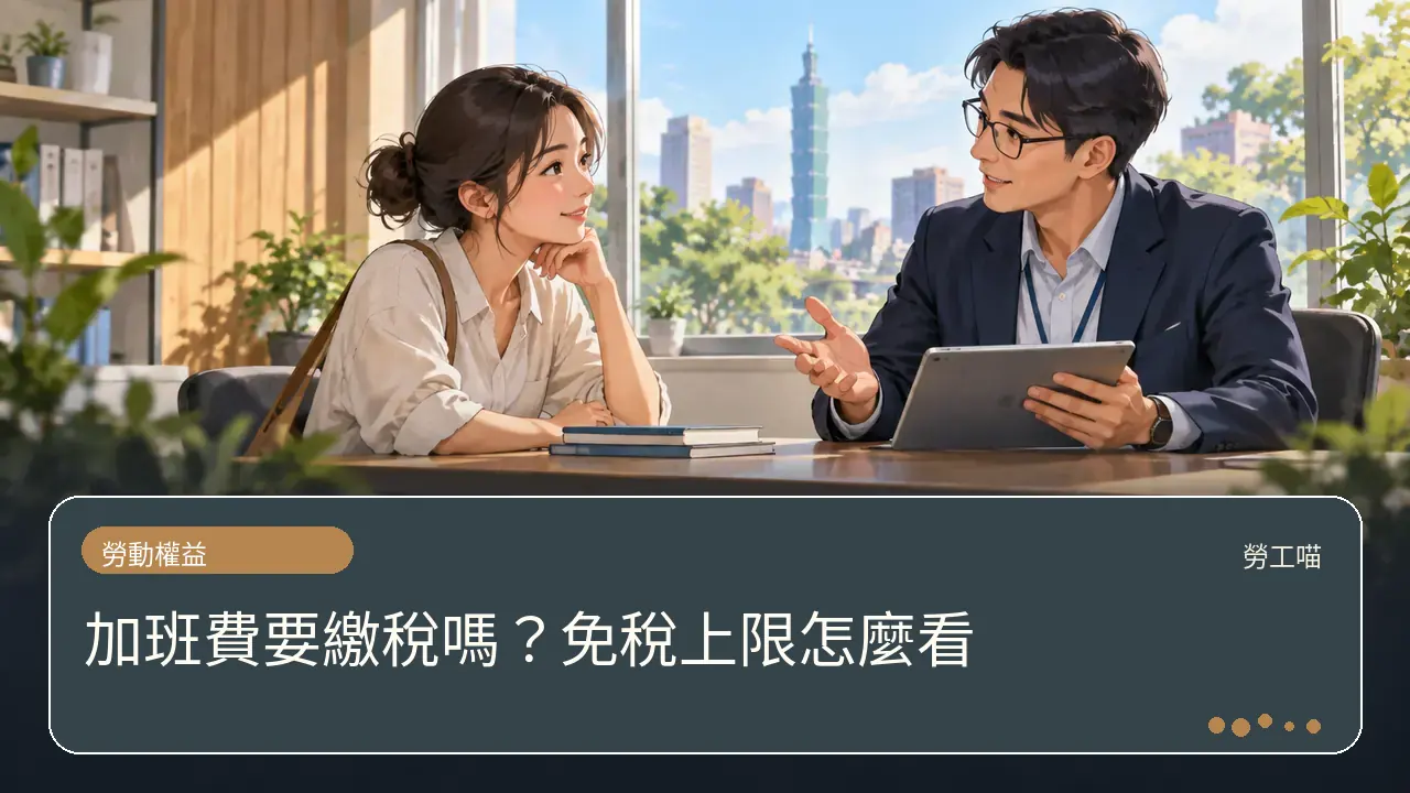 加班費要繳稅嗎?免稅上限怎麼看主題插畫