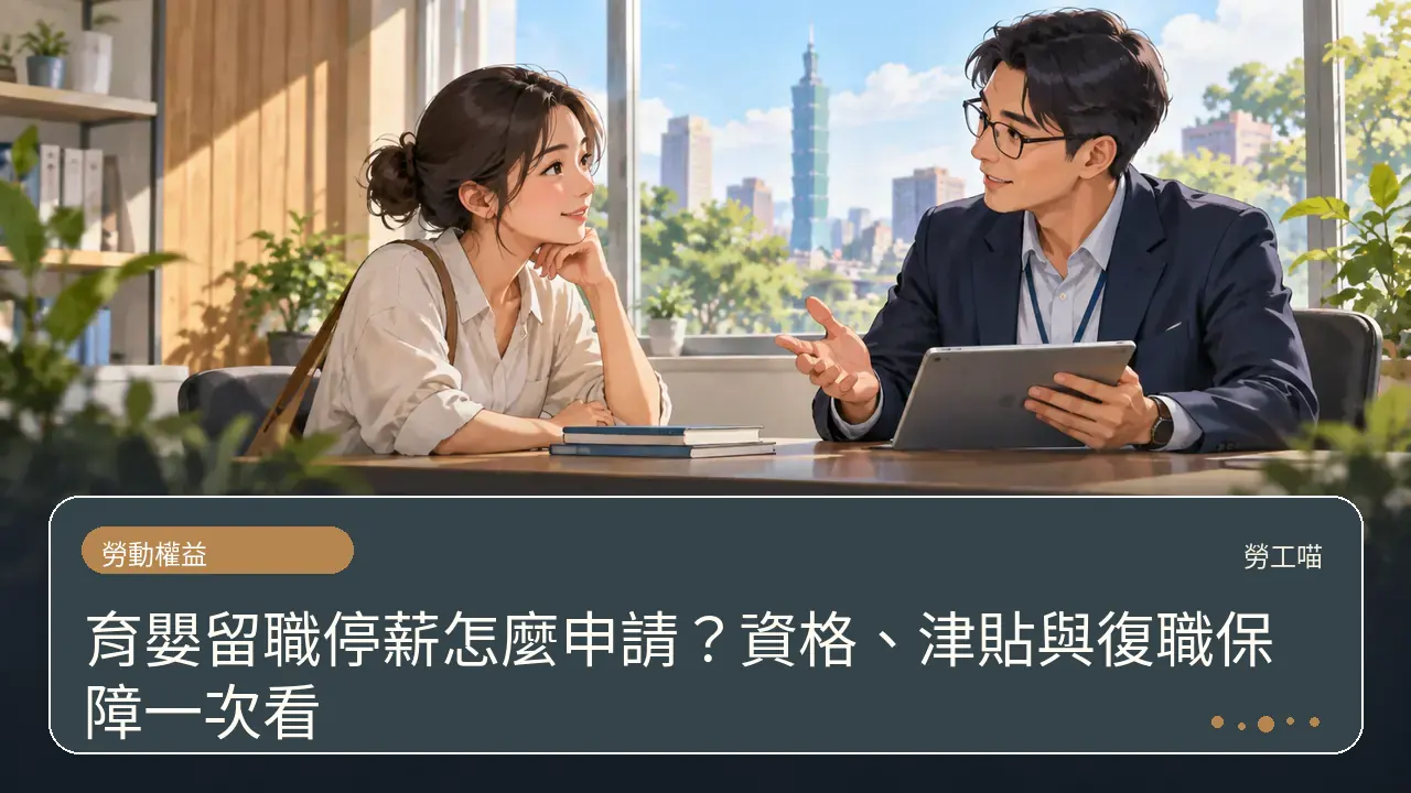 育嬰留職停薪怎麼申請？資格、津貼與復職保障一次看主題插畫