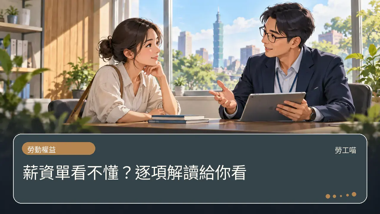 薪資單看不懂?逐項解讀給你看主題插畫