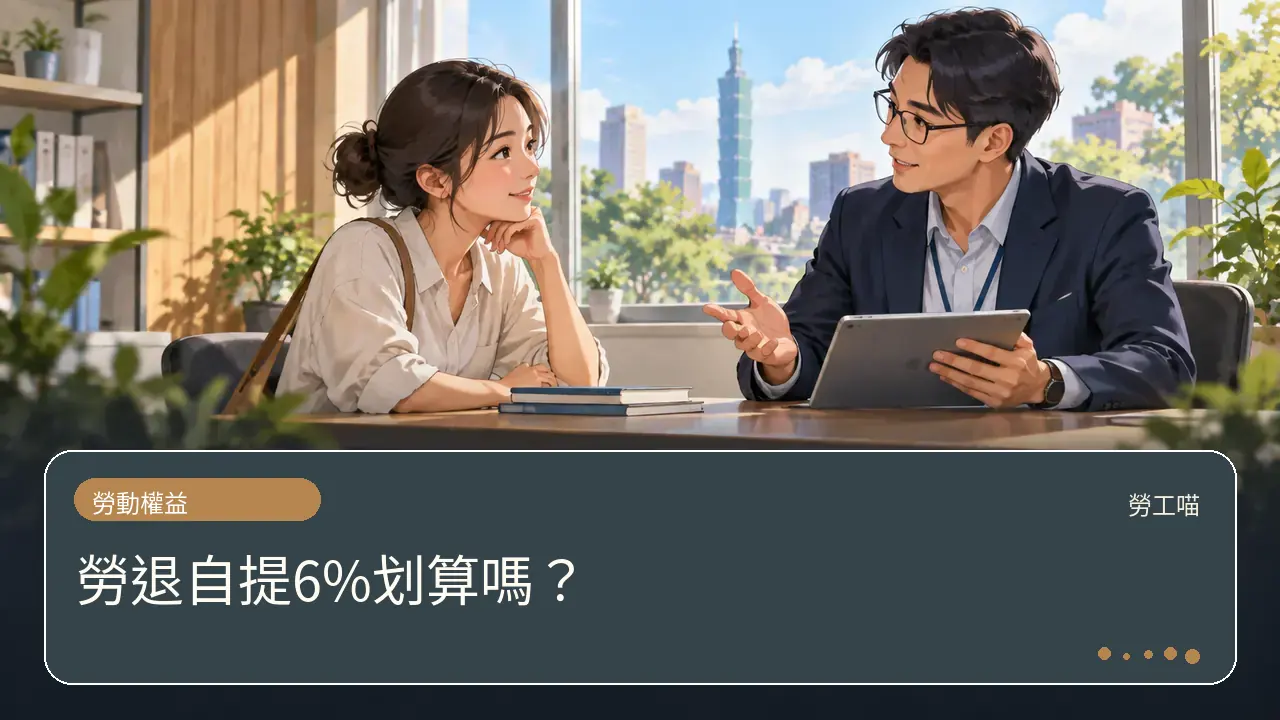 勞退自提6%划算嗎?主題插畫