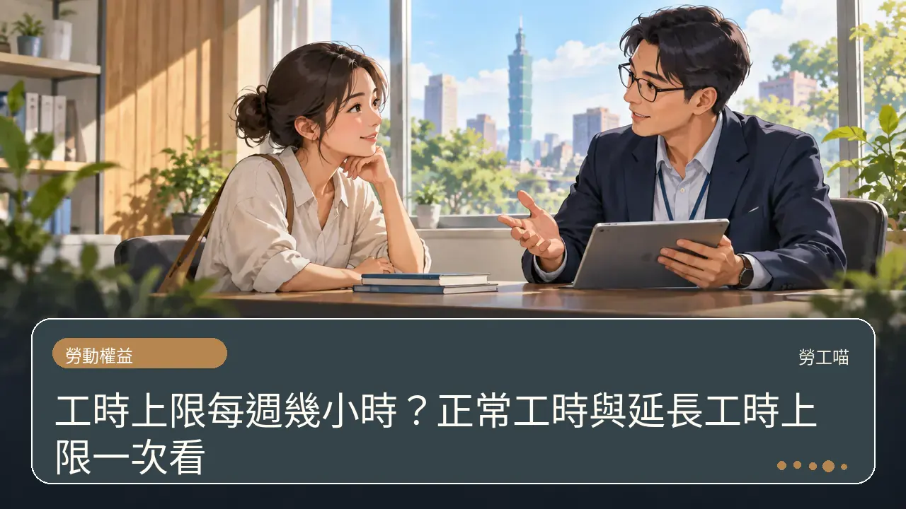 工時上限每週幾小時?正常工時與延長工時上限一次看主題插畫